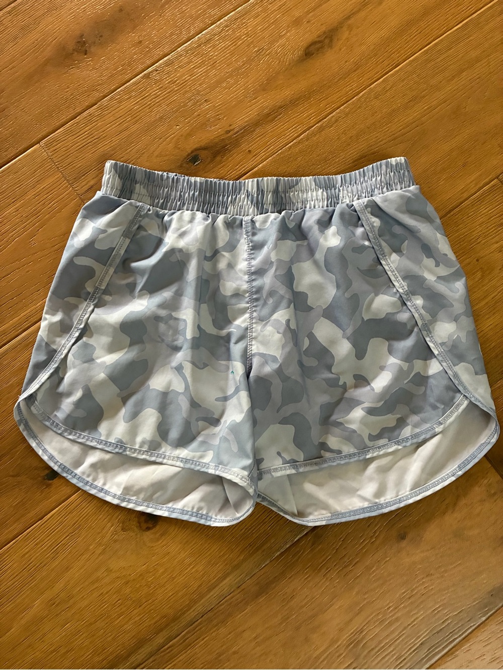 Women’s Light Gray Camo Athletic Shorts